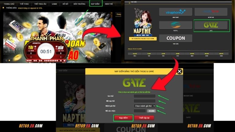 Nạp điểm qua thẻ Gate không thể làm khó được ai dù là tân binh mới tham gia