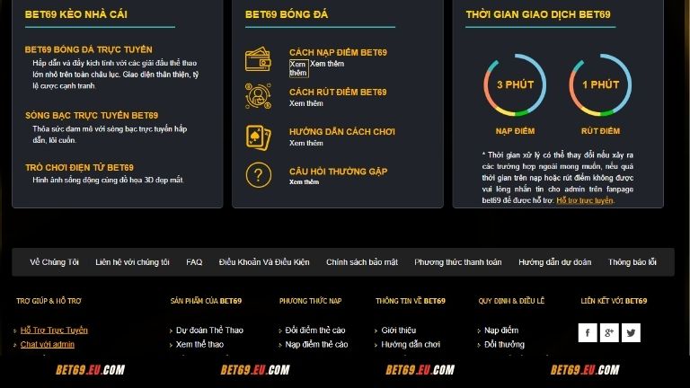 So với một số nhà cái khác, Bet69 có tốc độ đăng nhập khá nhanh