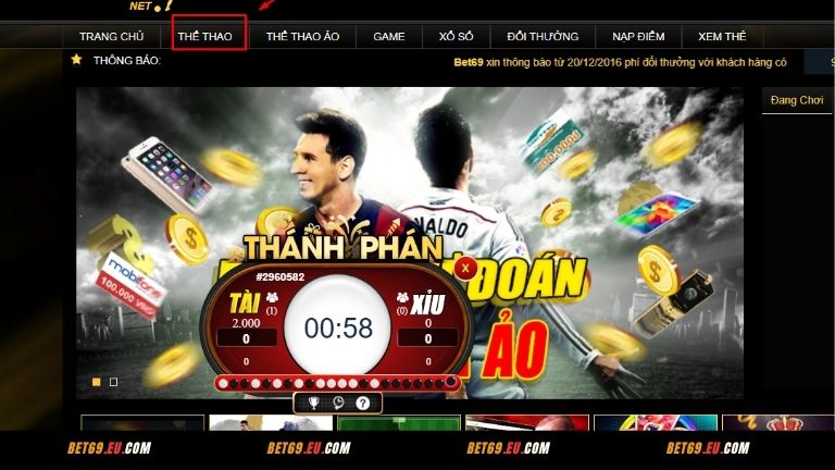 Thể thao ảo cũng thu hút đông đảo cược thủ tham gia tại Bet69