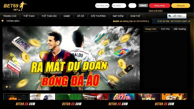 Truy cập đường link chính thức của nhà cái Bet69